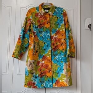 Harve Benard Floral Trench Coat - Multicolor